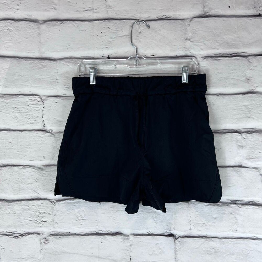 Lululemon Black High Rise Lightweight Shorts Size M Athleisure Running Training - Picture 2 of 7
